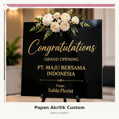 Papan Bunga Akrilik Baros